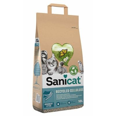 Sanicat Eco Clean & Green celulozni posip/podloga za mačke, ptice i glodare 10 lit